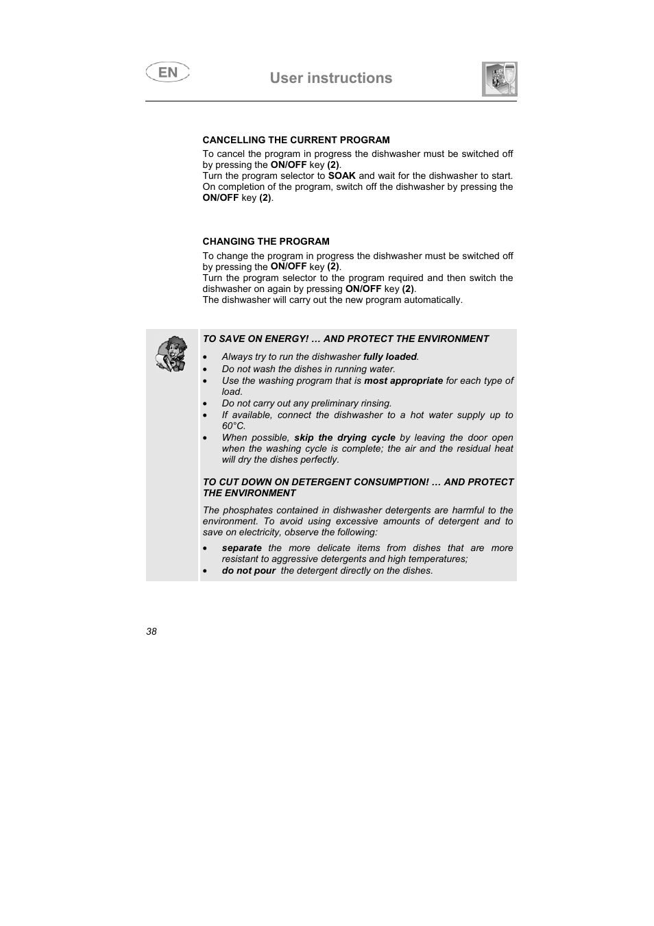 User instructions | Smeg KAB45-1 User Manual | Page 11 / 29