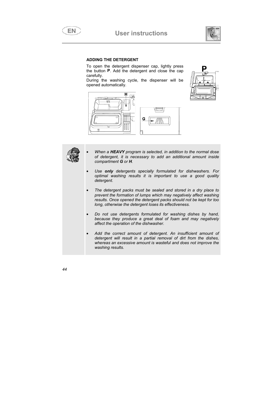 User instructions | Smeg KAB45-1 User Manual | Page 17 / 29