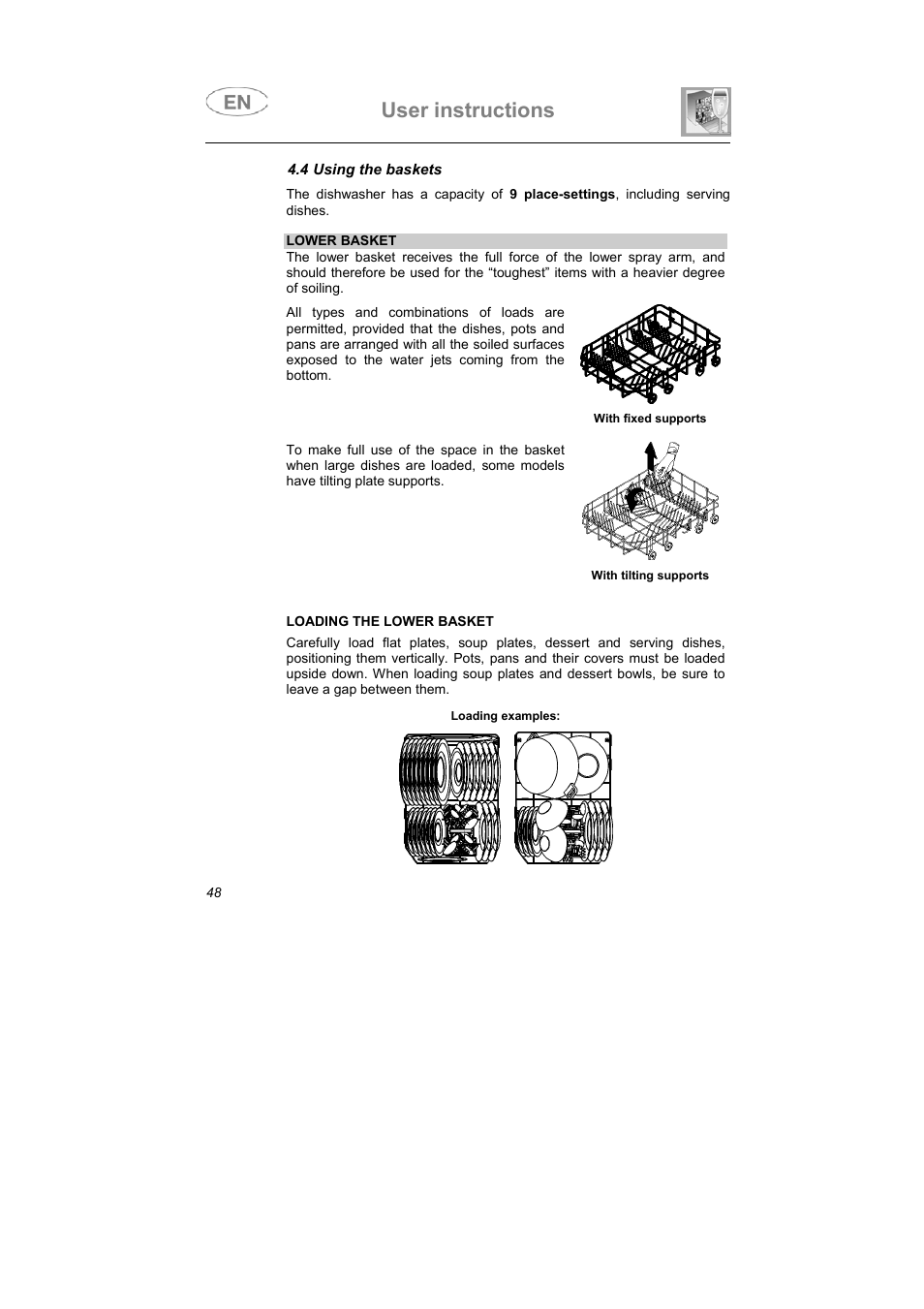 User instructions | Smeg KAB45-1 User Manual | Page 21 / 29