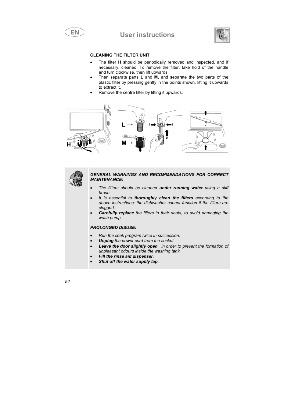 User instructions | Smeg KAB45-1 User Manual | Page 25 / 29
