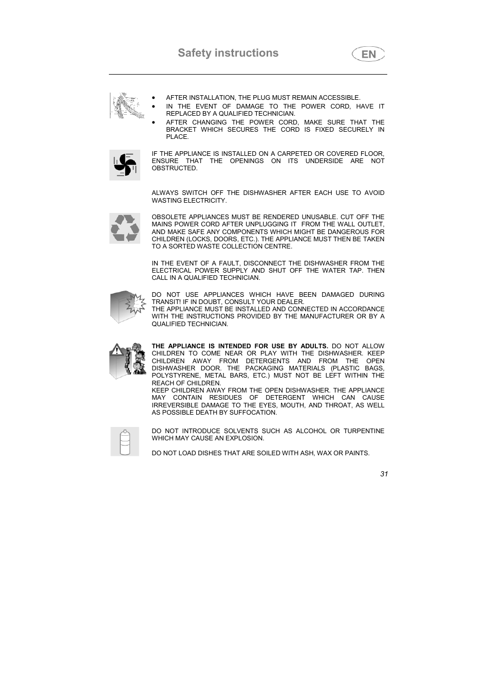 Safety instructions | Smeg KAB45-1 User Manual | Page 4 / 29