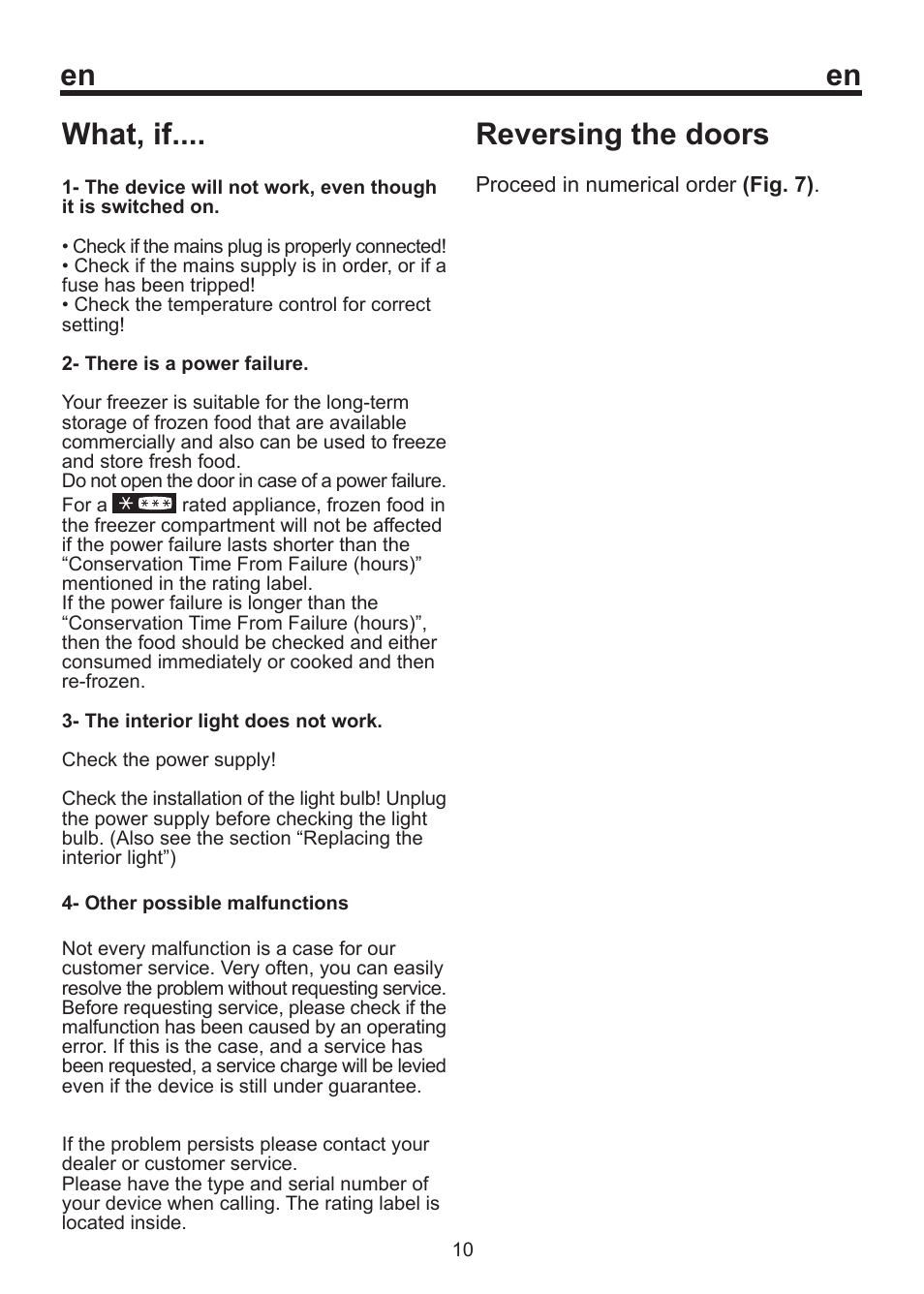 En what, if, Reversing the doors | Smeg FD250A User Manual | Page 15 / 17