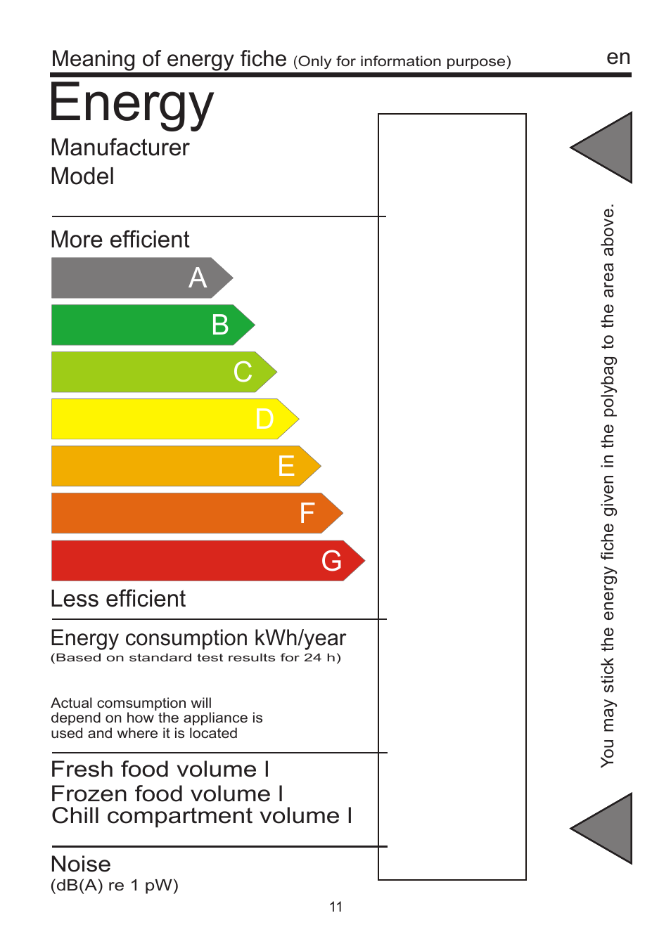 Energy | Smeg FD250A User Manual | Page 16 / 17