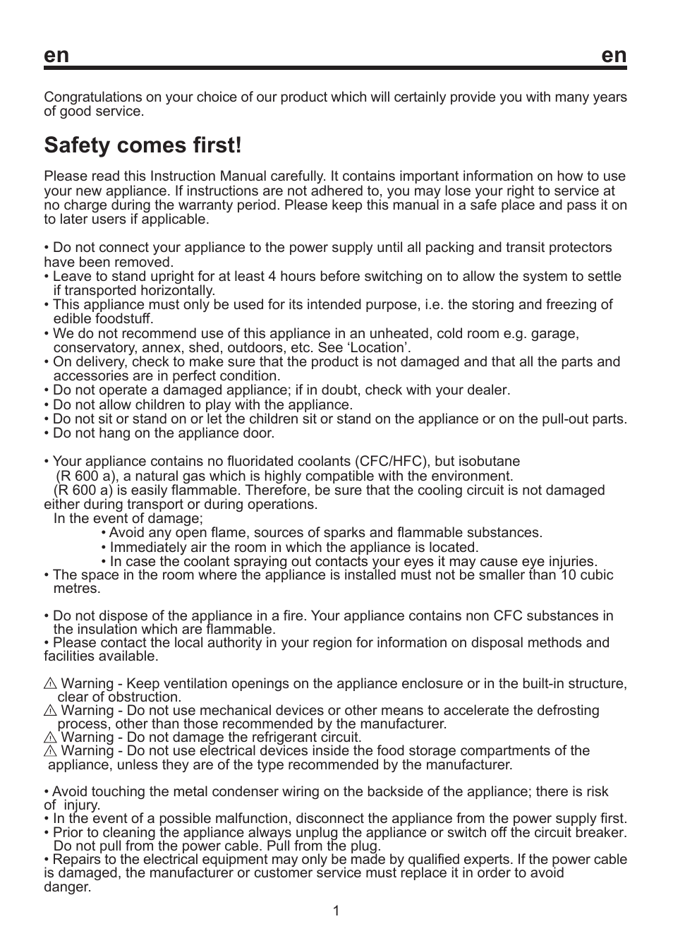 6 -08 gb_yeni.pdf, Safety comes first | Smeg FD250A User Manual | Page 6 / 17