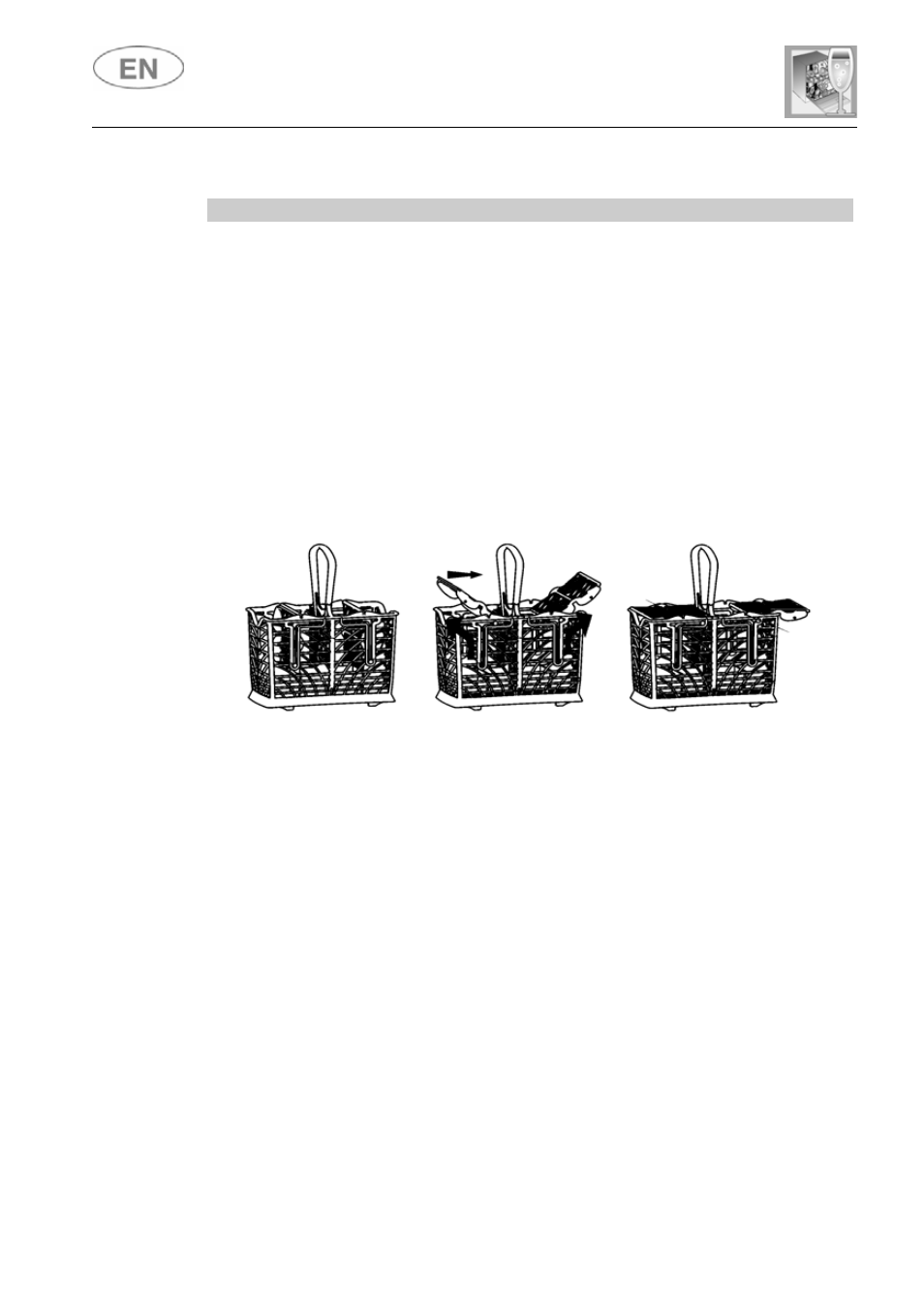 User instructions, Cutlery basket | Smeg LSA643XPQ User Manual | Page 27 / 38
