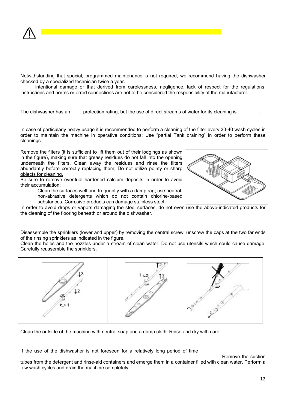 10 maintenance and cleaning | Smeg CWC500R User Manual | Page 13 / 15