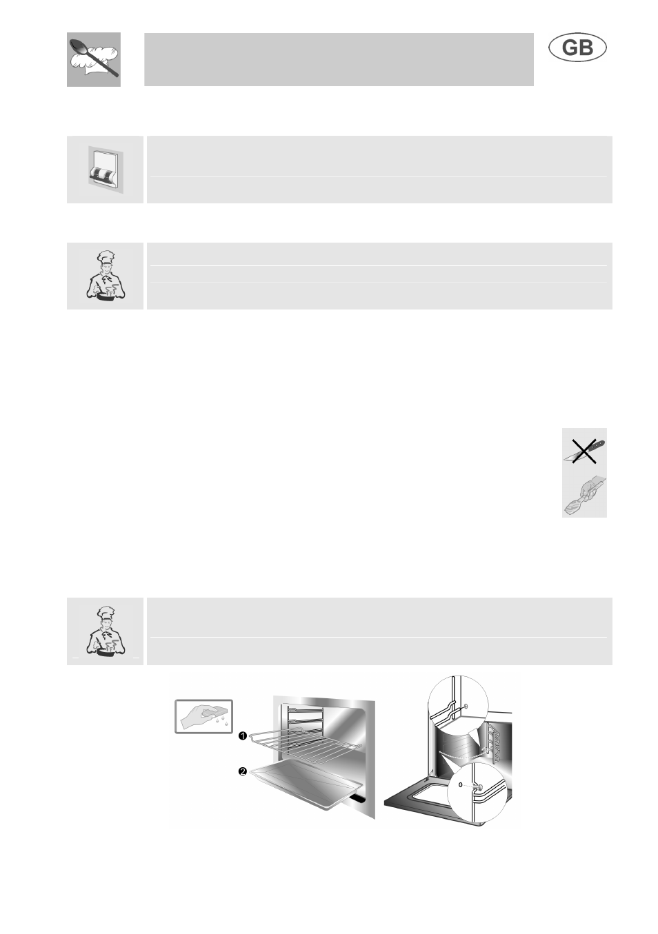 Instructions for the user, Cleaning and maintenance, 1 cleaning stainless steel | 2 cleaning of the oven | Smeg B988E User Manual | Page 16 / 19