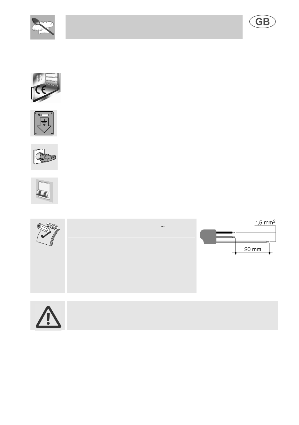 Instructions for the user, Installation, 1 electrical connection | Smeg B988E User Manual | Page 4 / 19