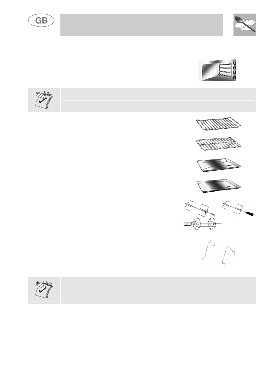 Instructions for the user, Available accessories | Smeg B988E User Manual | Page 9 / 19