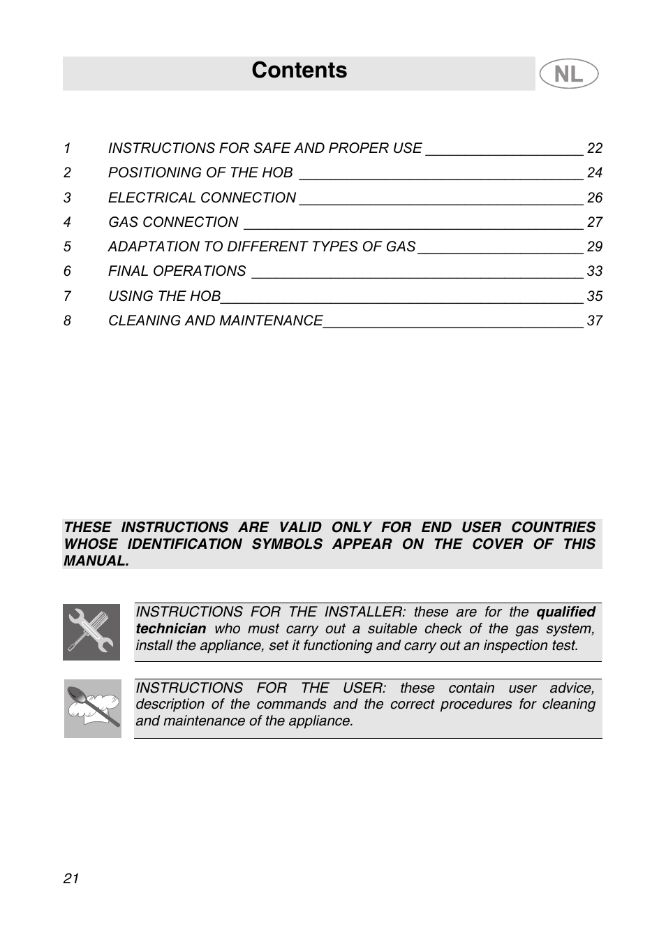 Smeg GKCO755 User Manual | 18 pages