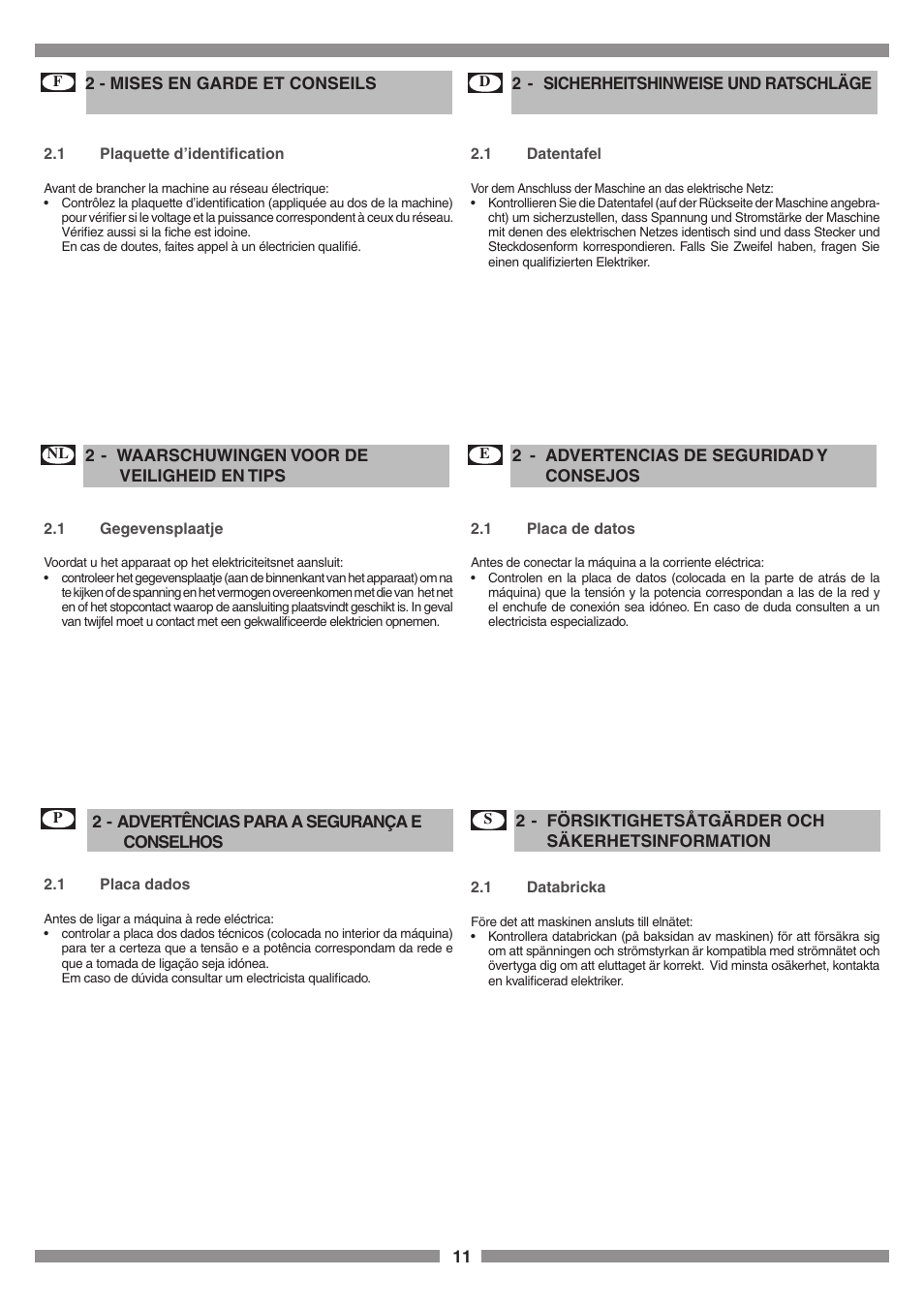 Smeg SCM1 User Manual | Page 11 / 108