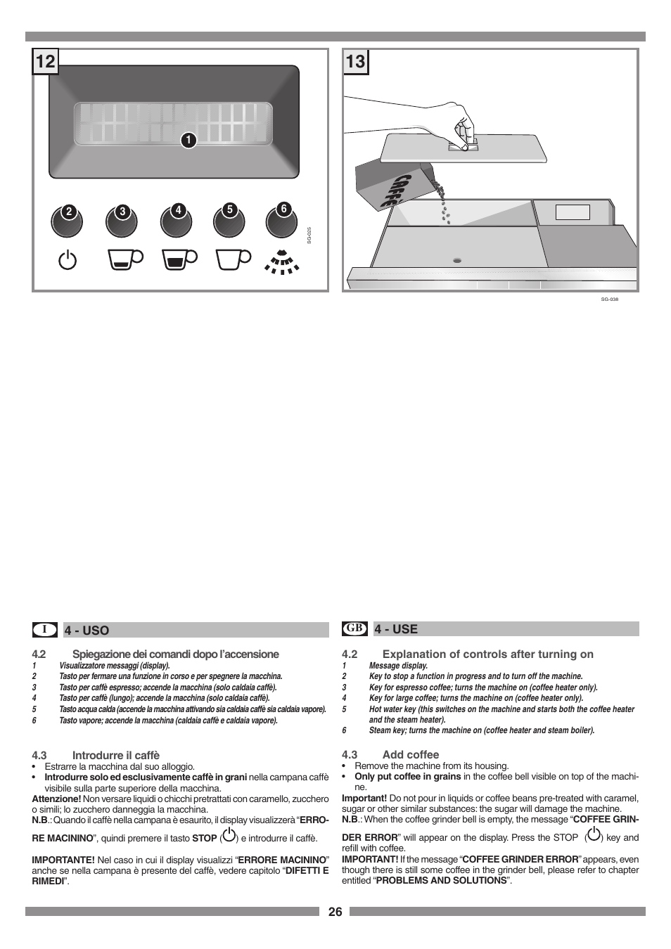 Smeg SCM1 User Manual | Page 26 / 108