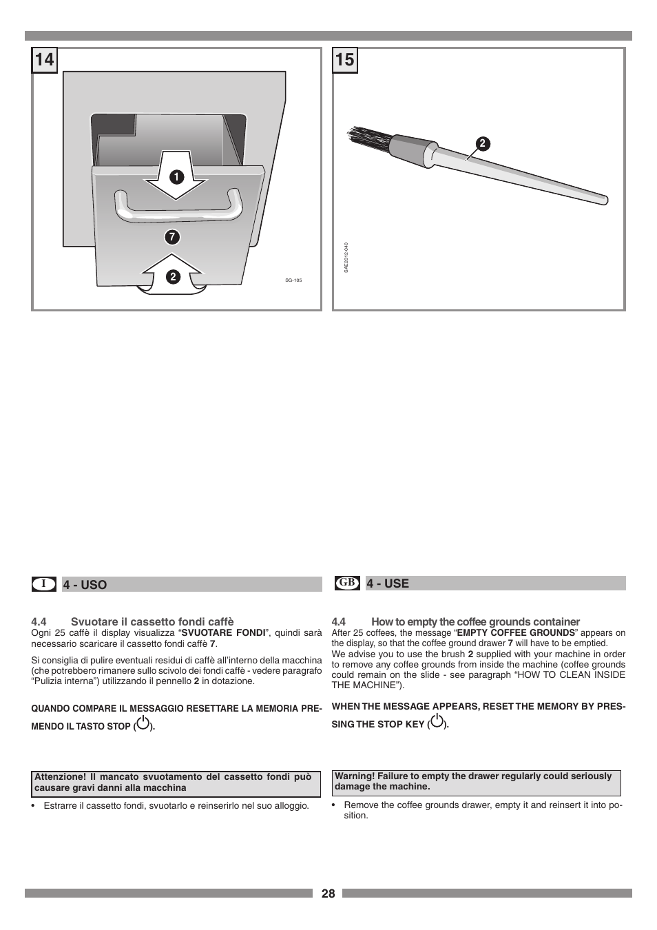 Smeg SCM1 User Manual | Page 28 / 108