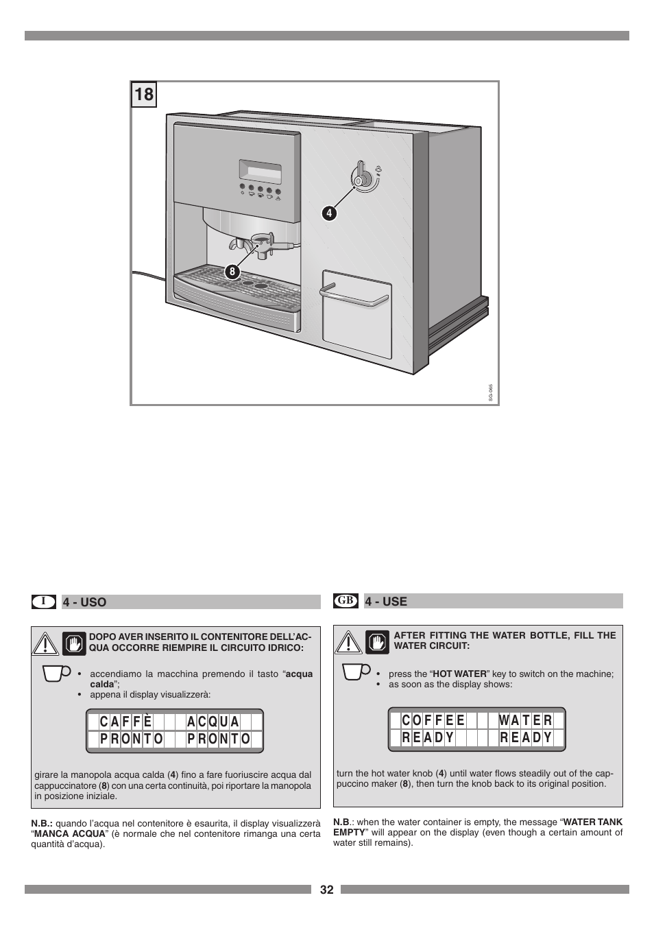 Smeg SCM1 User Manual | Page 32 / 108