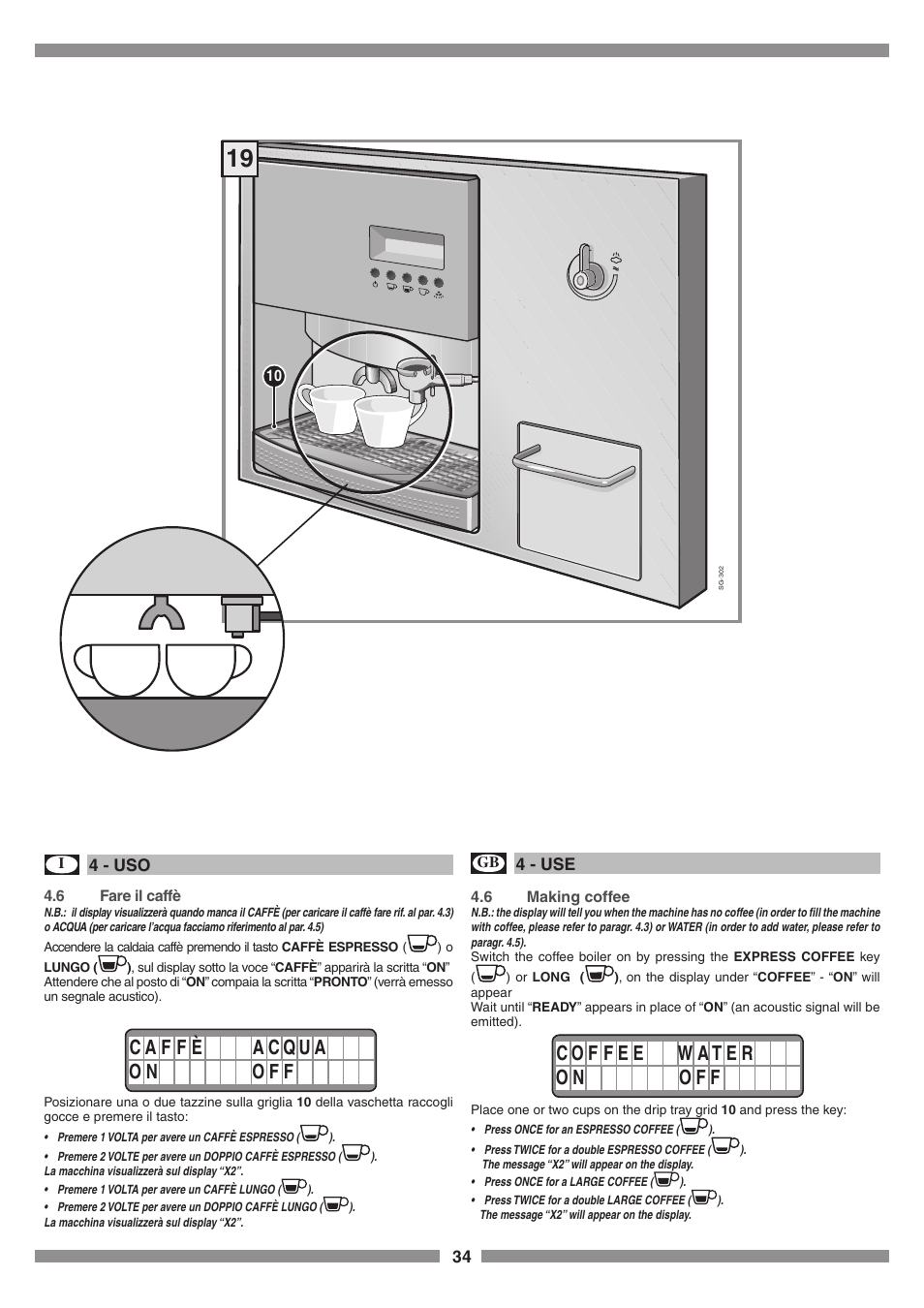 4 - uso, 4 - use | Smeg SCM1 User Manual | Page 34 / 108