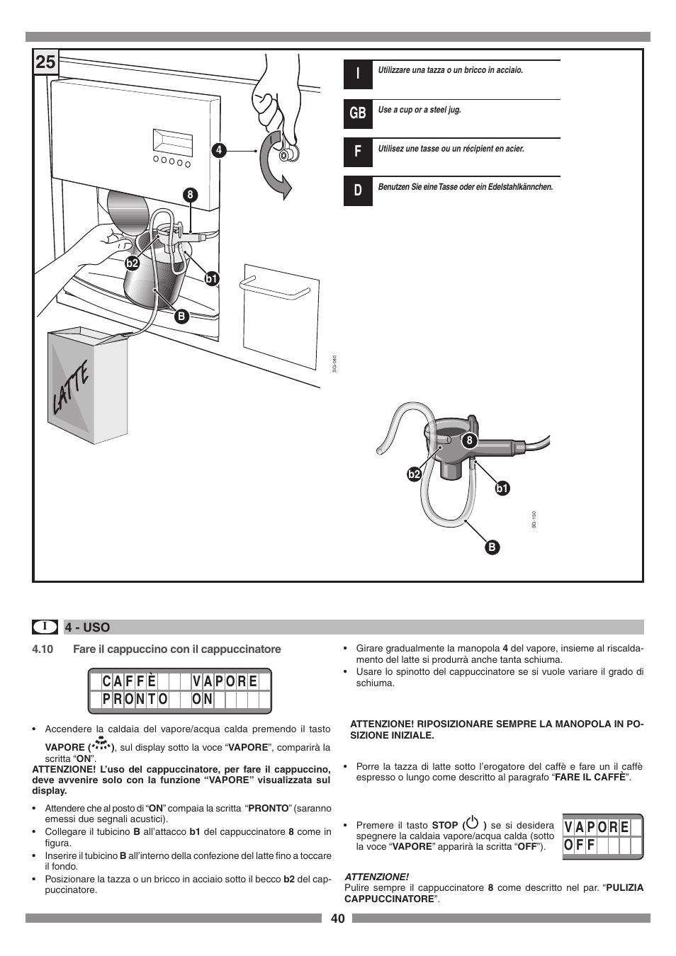 Smeg SCM1 User Manual | Page 40 / 108
