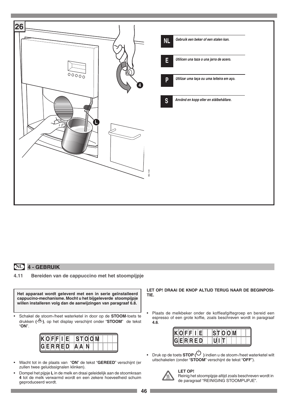 Smeg SCM1 User Manual | Page 46 / 108