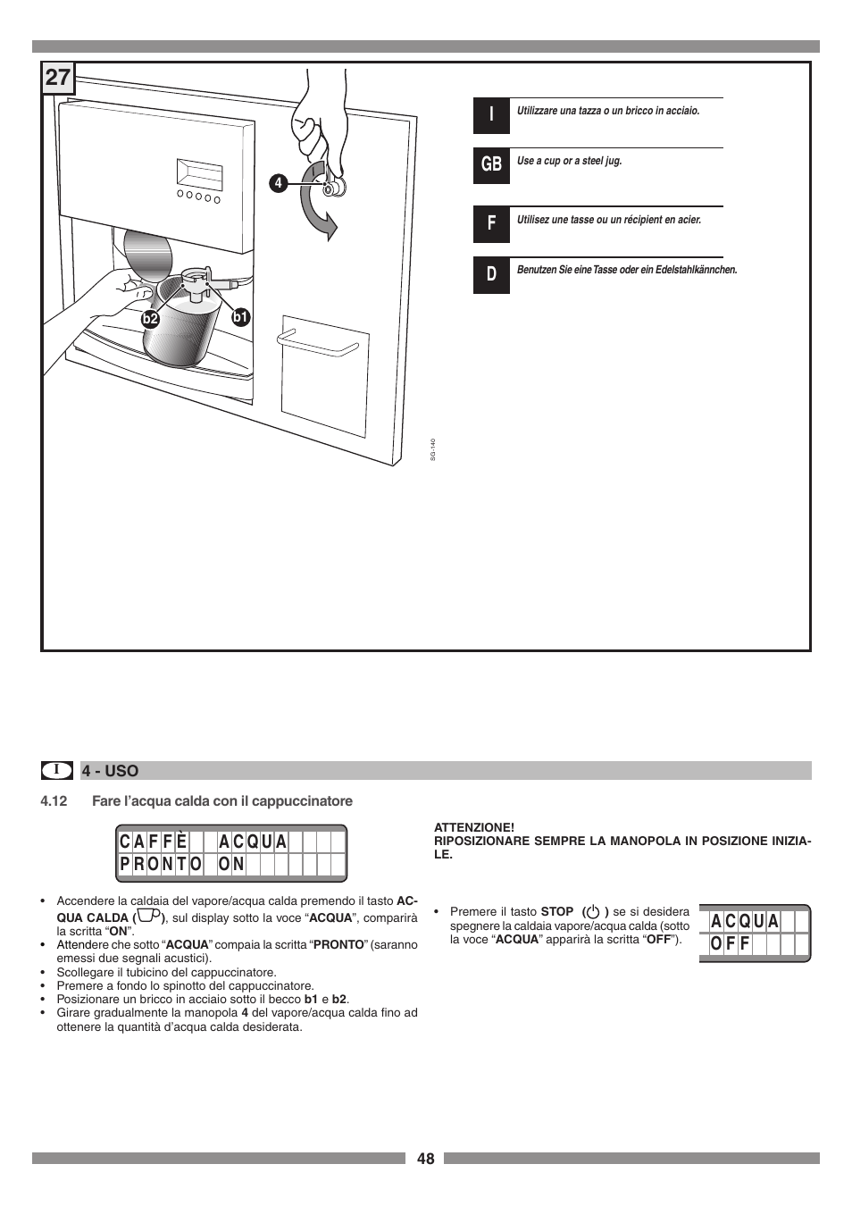 Smeg SCM1 User Manual | Page 48 / 108