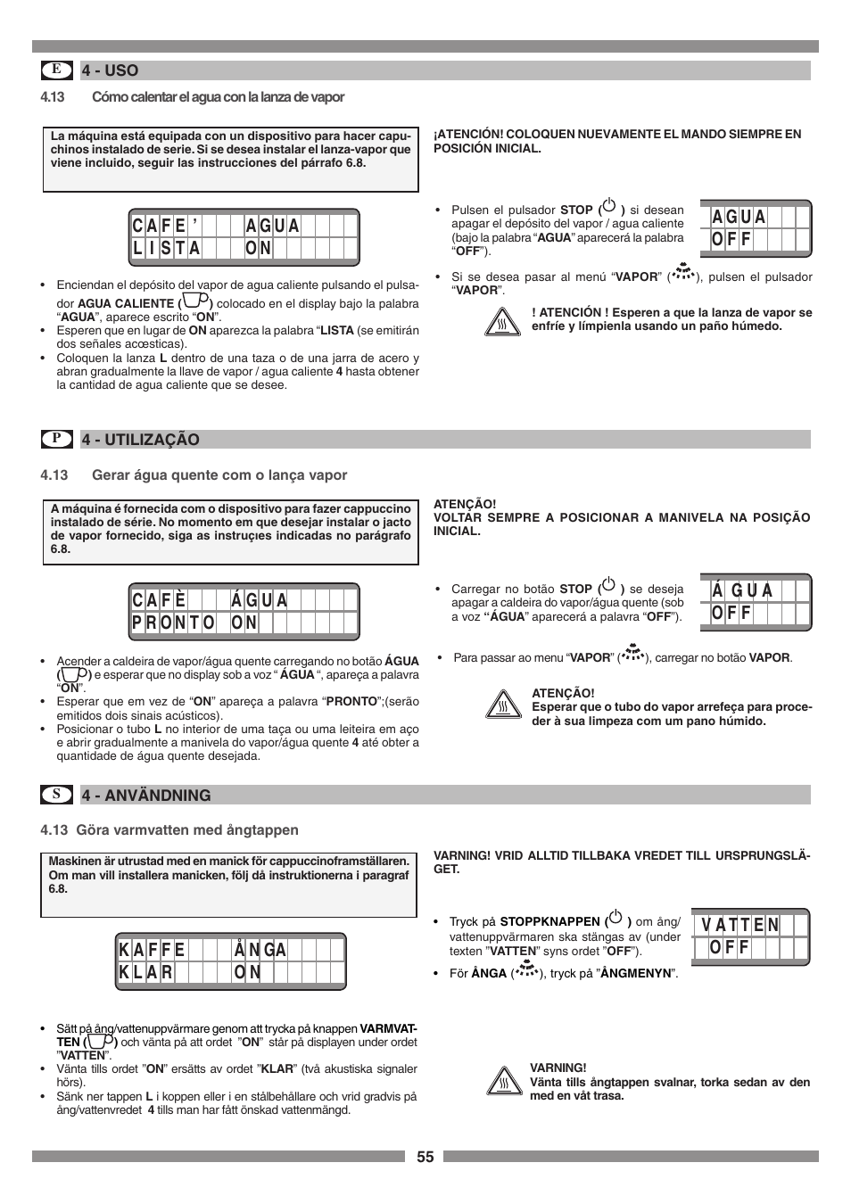 Smeg SCM1 User Manual | Page 55 / 108
