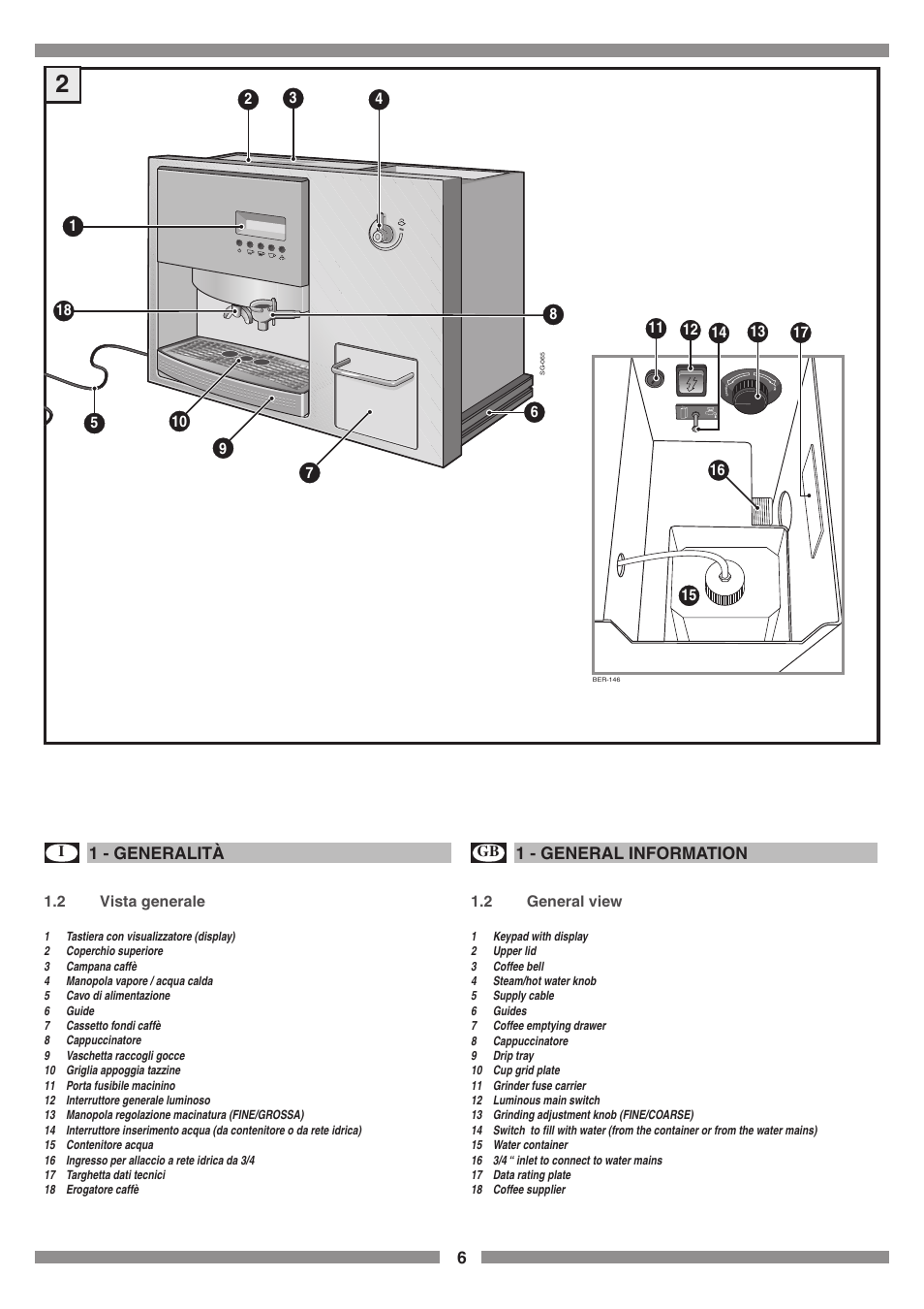 1 - generalità, 1 - general information | Smeg SCM1 User Manual | Page 6 / 108