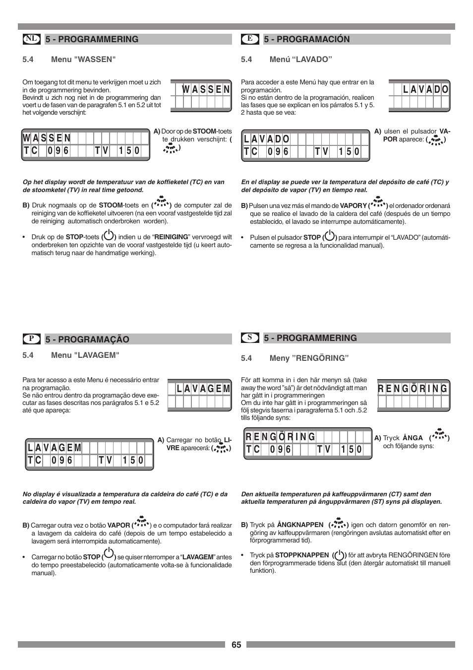 Smeg SCM1 User Manual | Page 65 / 108