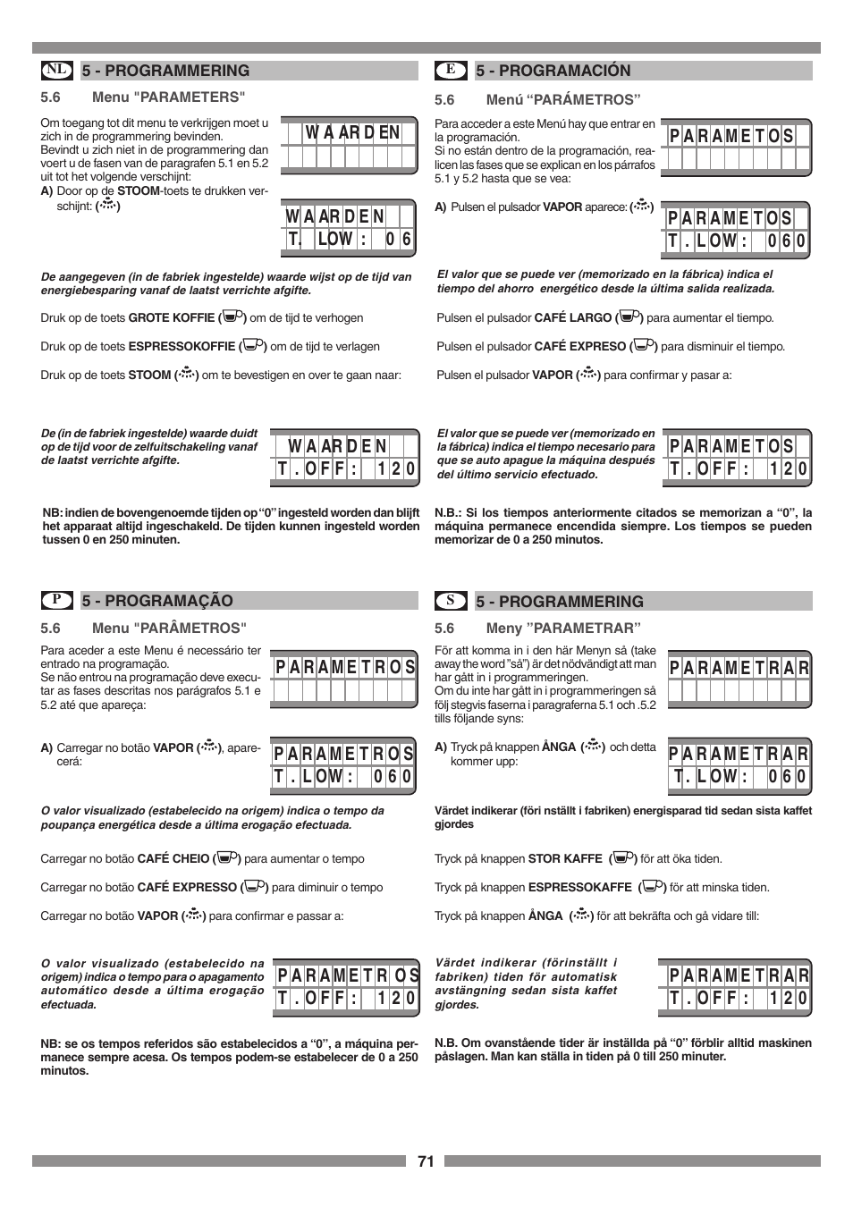 Smeg SCM1 User Manual | Page 71 / 108