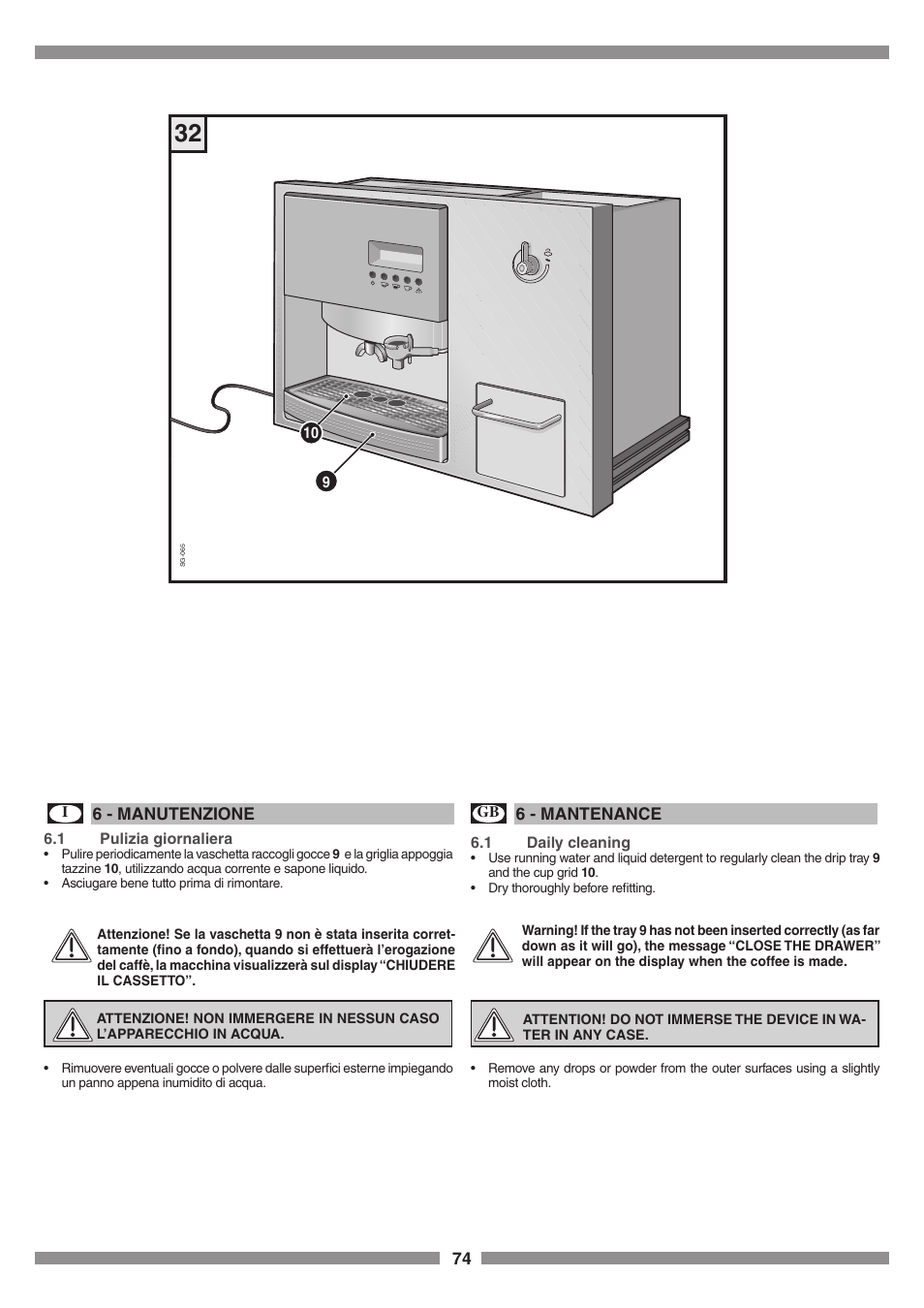 Smeg SCM1 User Manual | Page 74 / 108