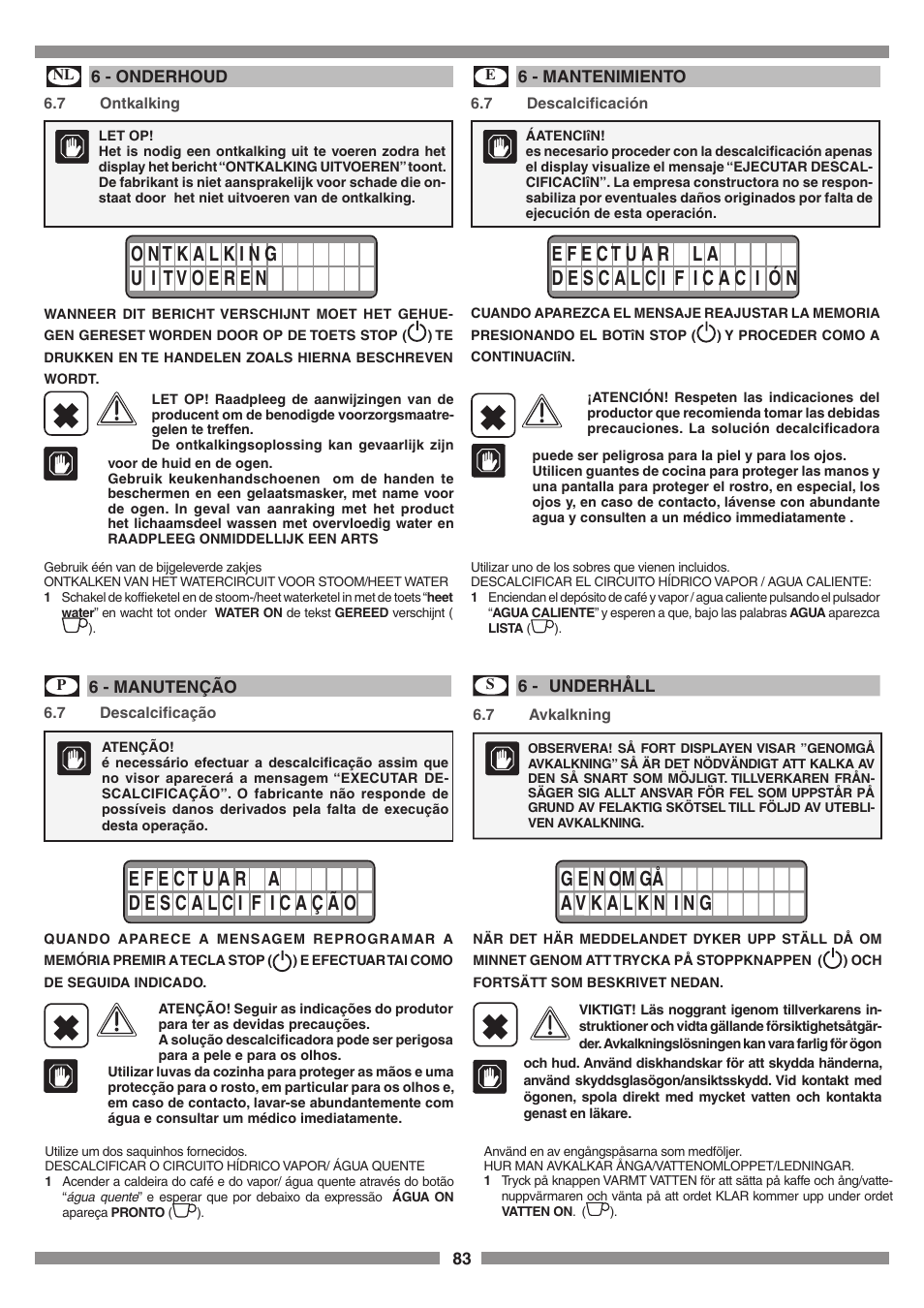 Smeg SCM1 User Manual | Page 83 / 108