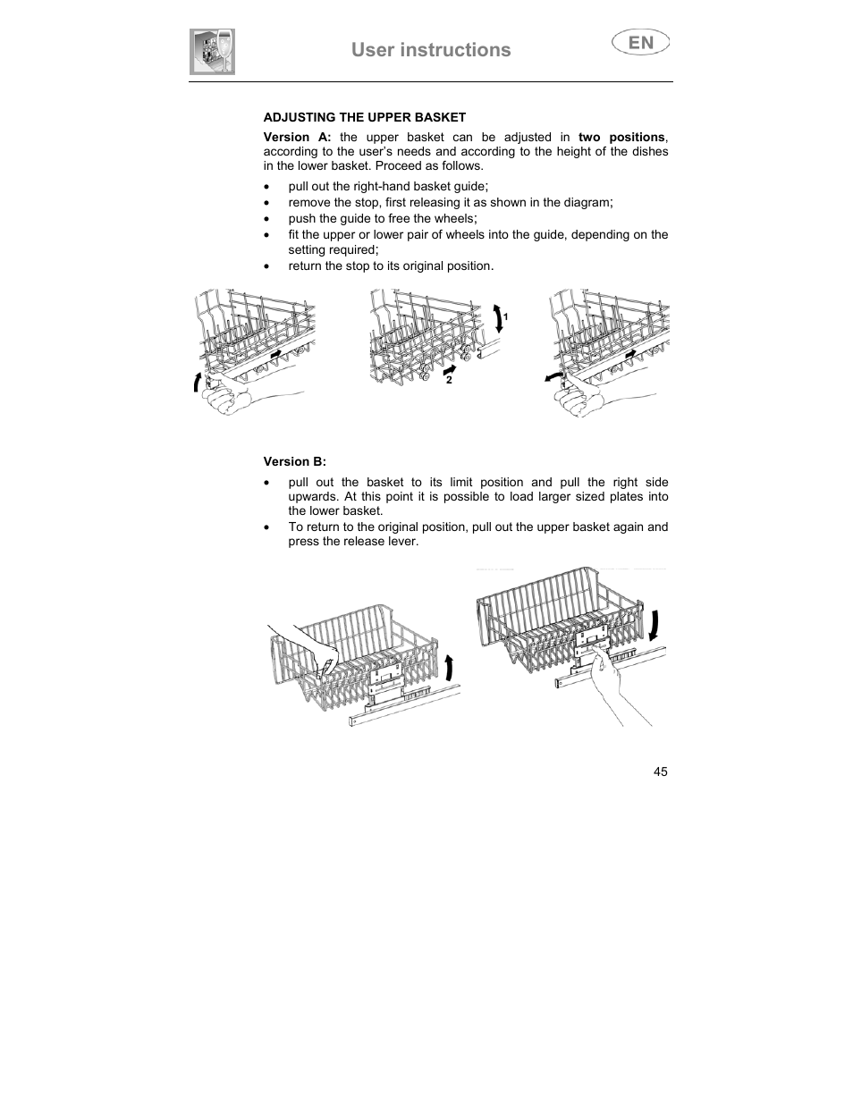 User instructions | Smeg CA01-3 User Manual | Page 28 / 34