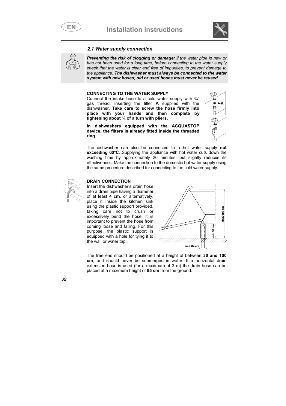 Installation instructions | Smeg STX1-5 User Manual | Page 20 / 39