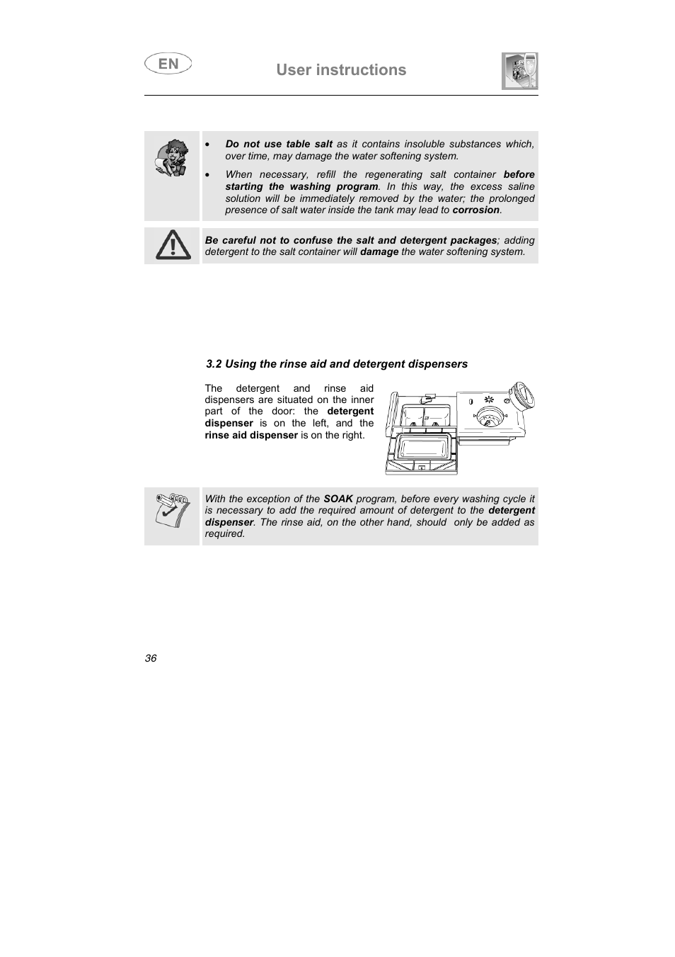 User instructions | Smeg STX1-5 User Manual | Page 24 / 39