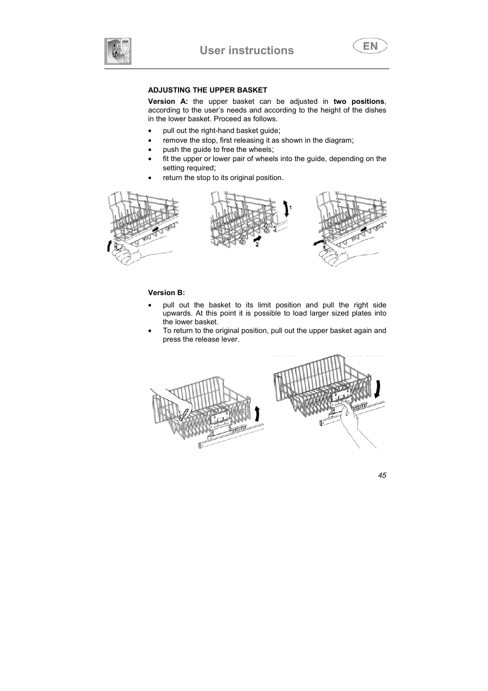 User instructions | Smeg STX1-5 User Manual | Page 33 / 39