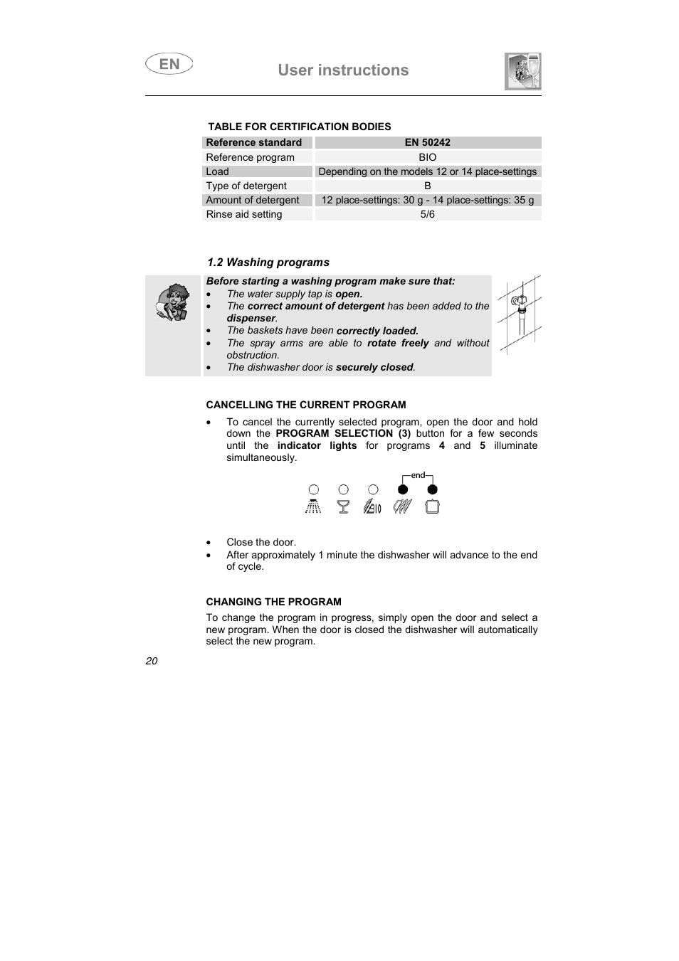 User instructions | Smeg STX1-5 User Manual | Page 7 / 39