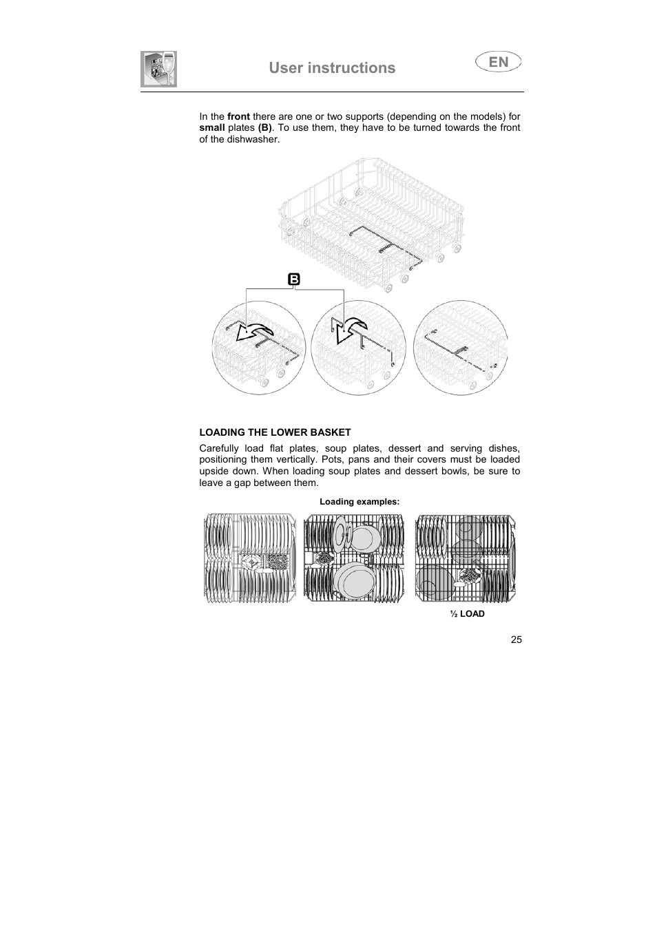 User instructions | Smeg DF614FAS User Manual | Page 24 / 34
