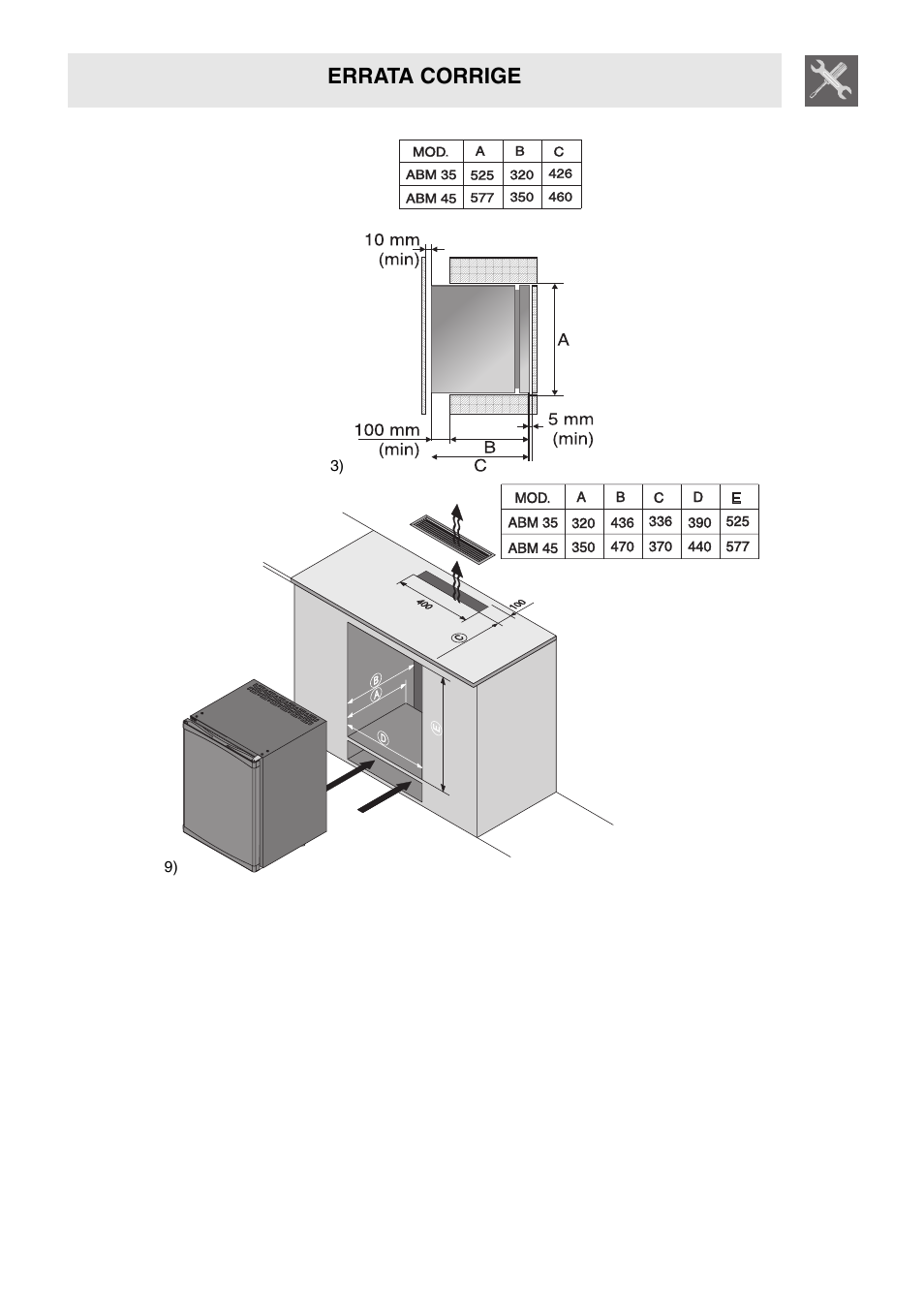 Errata corrige | Smeg 914773118 User Manual | Page 11 / 11