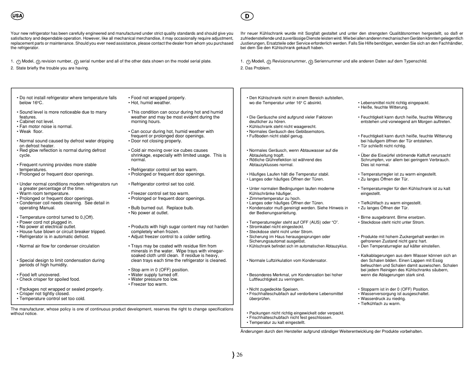 How to obtain replacement parts and services, Problem solving table ersatzteile und kundendienst, Tabelle zur störungsbehebung | Smeg FA561X User Manual | Page 30 / 33