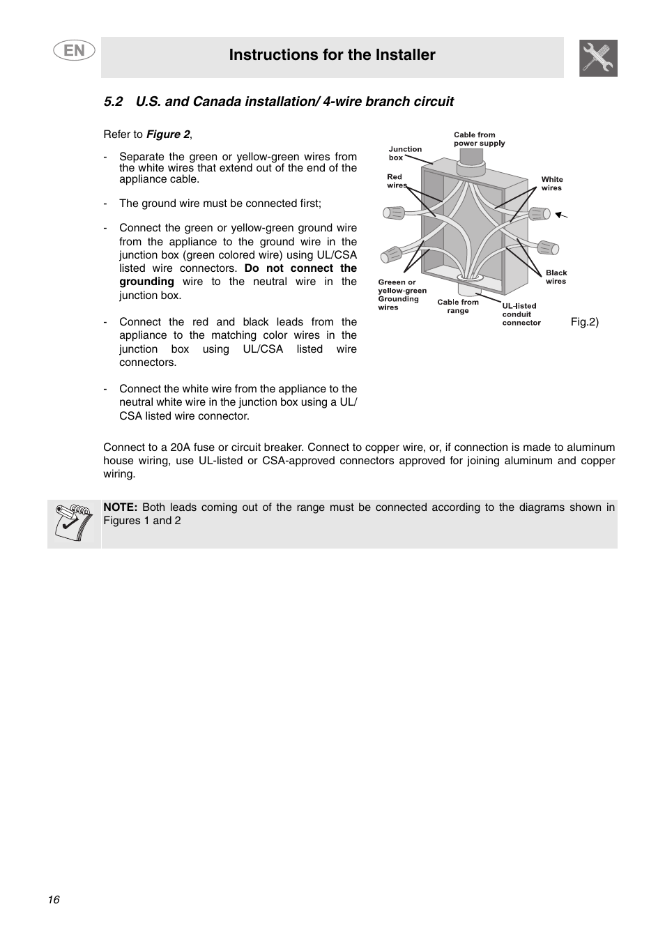 Instructions for the installer | Smeg C9GMXU User Manual | Page 14 / 16