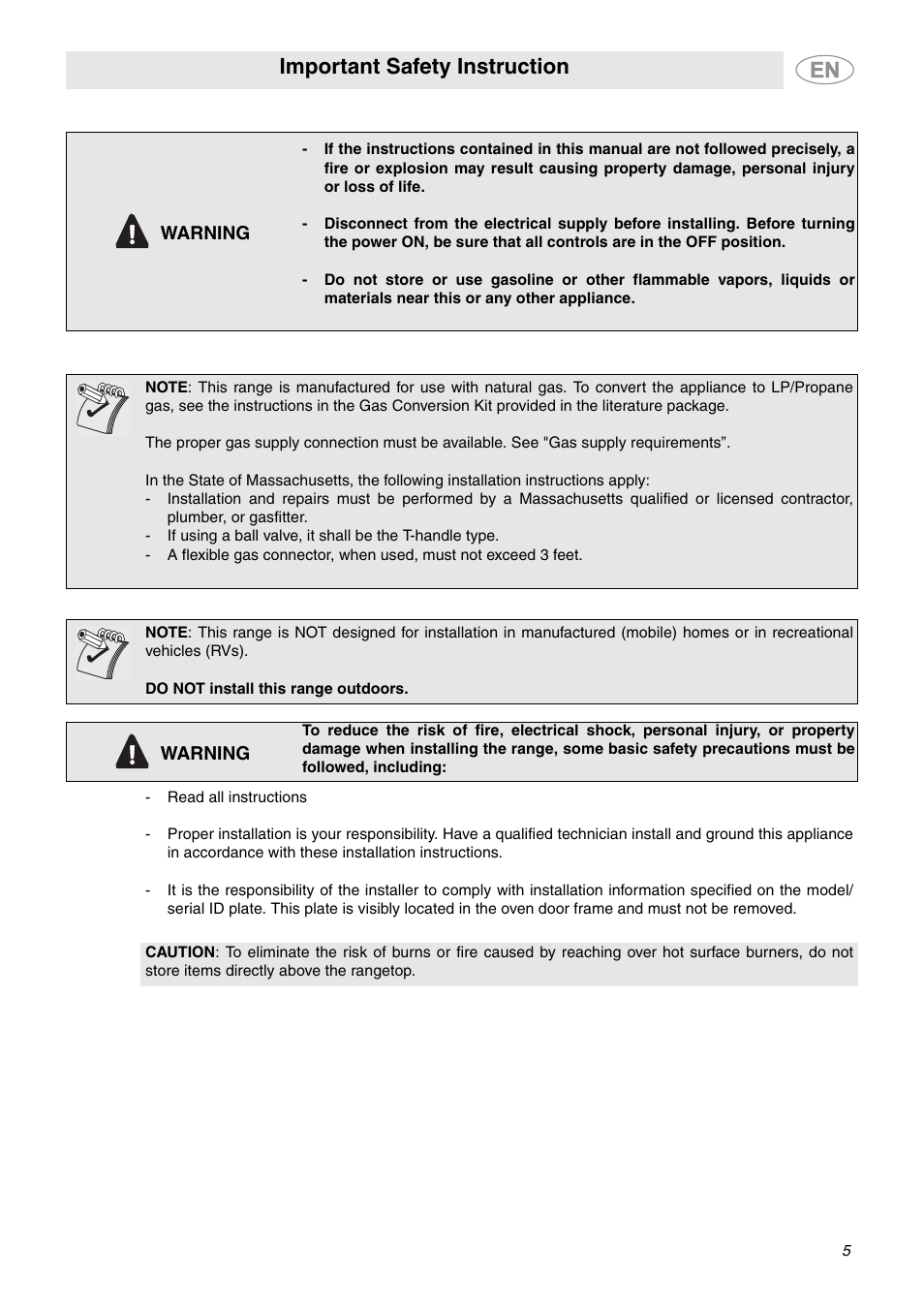 Important safety instruction | Smeg C9GMXU User Manual | Page 3 / 16