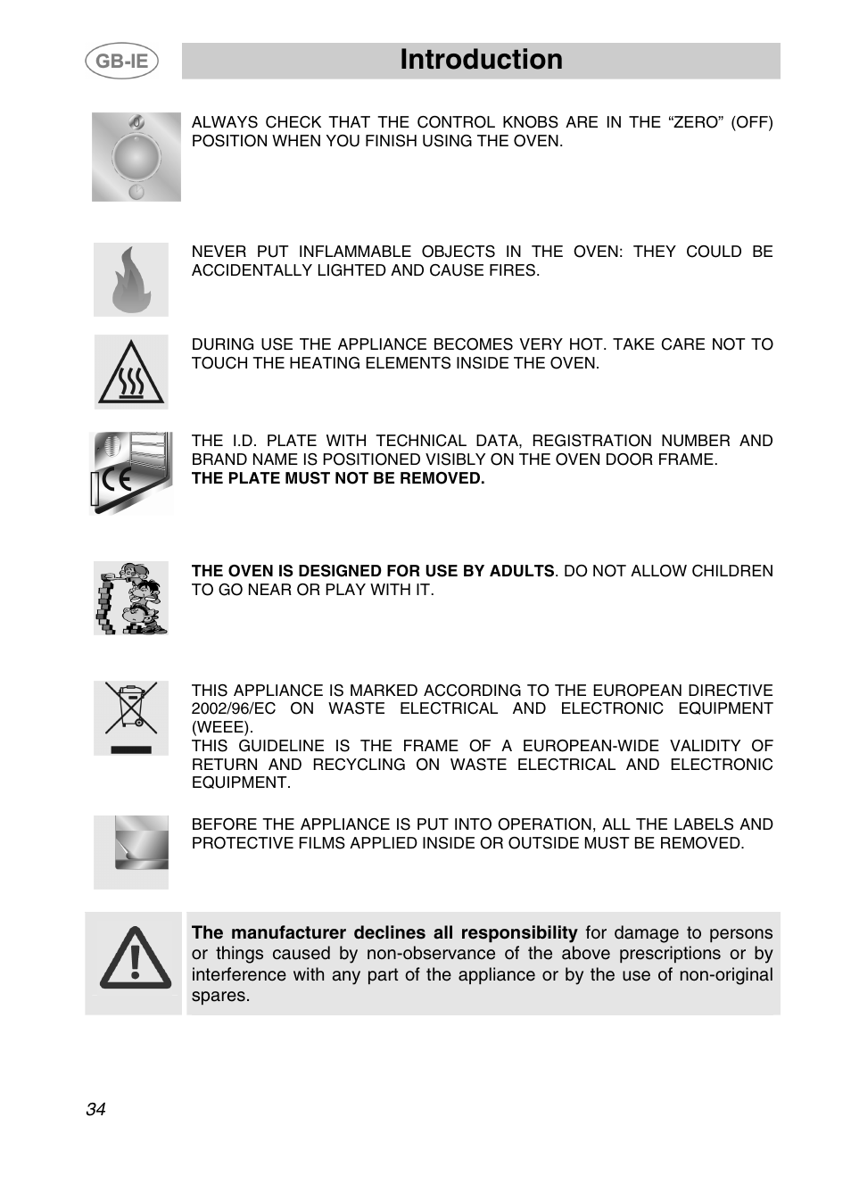 Introduction | Smeg Electric Multifunction Pizza 166PZ-5 User Manual | Page 3 / 29
