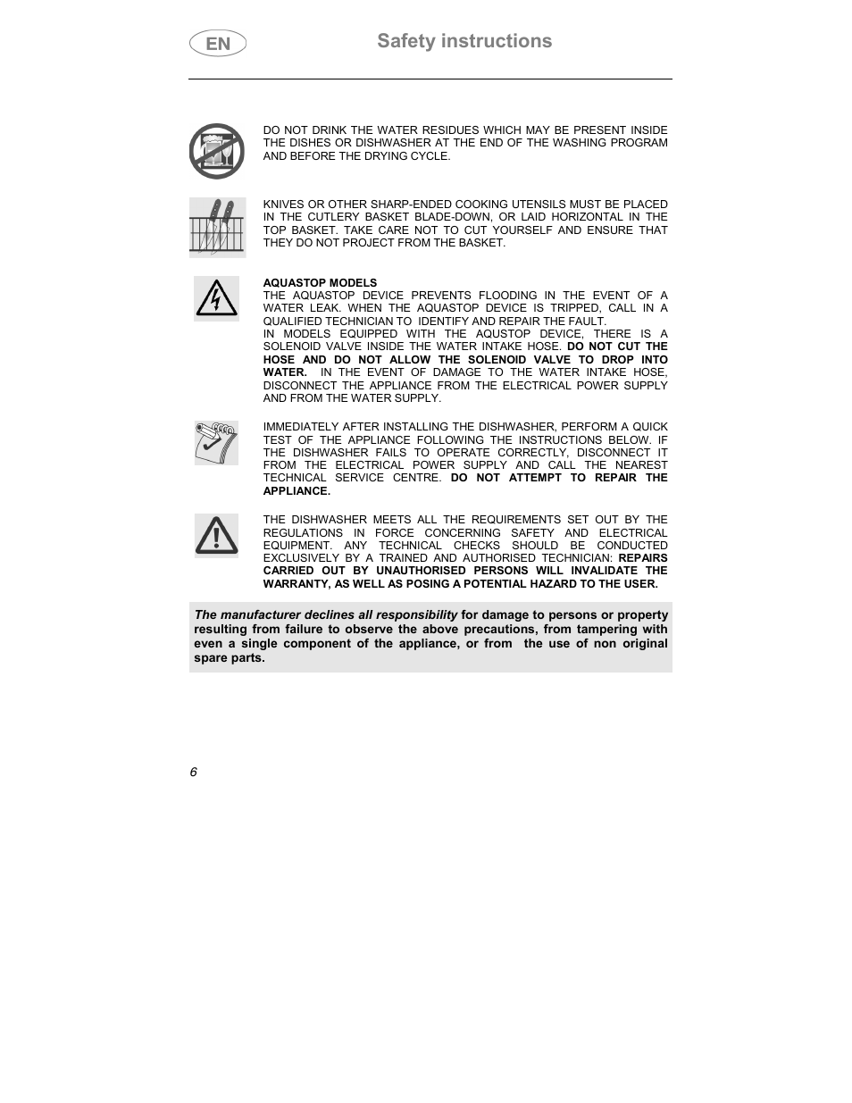 Safety instructions | Smeg PLTW640X7 User Manual | Page 5 / 33