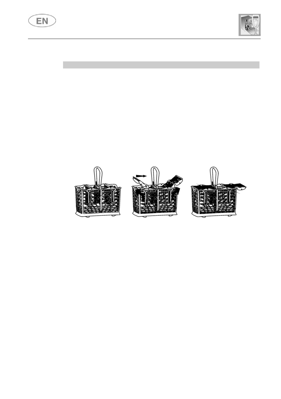 User instructions, Cutlery basket | Smeg DFC612S User Manual | Page 25 / 36