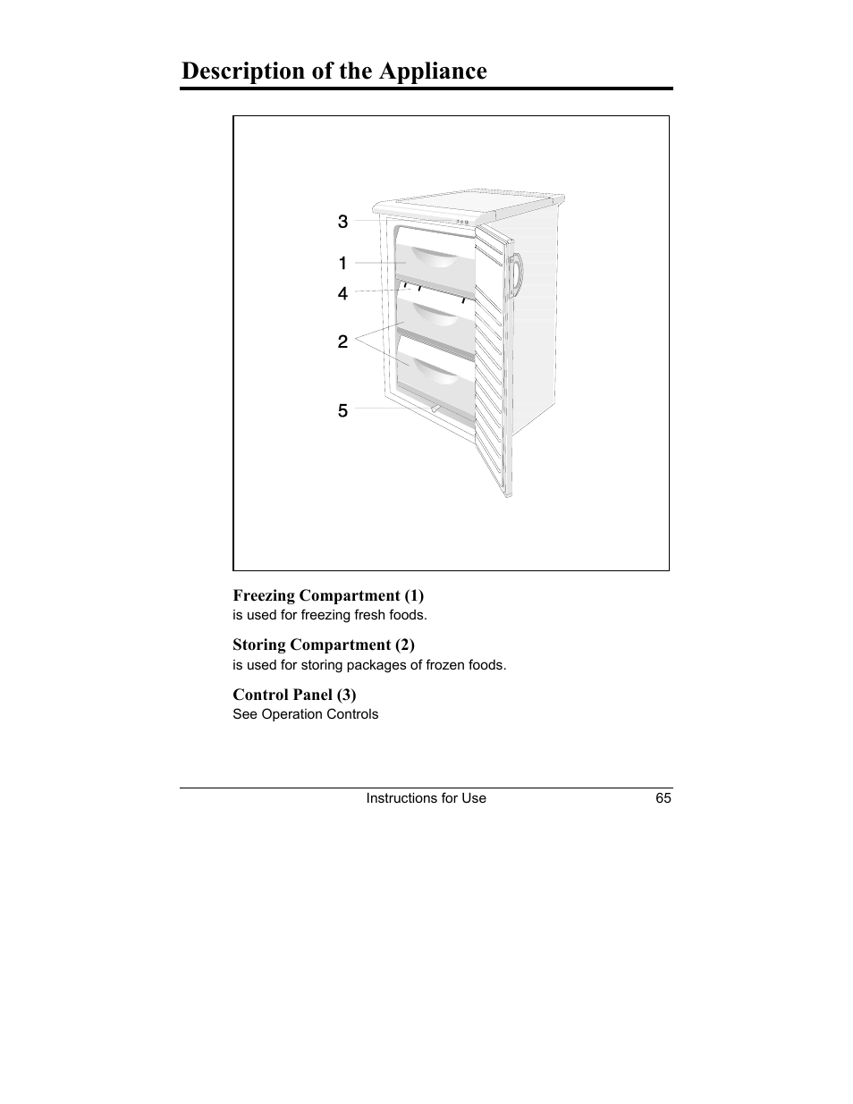 Description of the appliance | Smeg CV10B User Manual | Page 7 / 17
