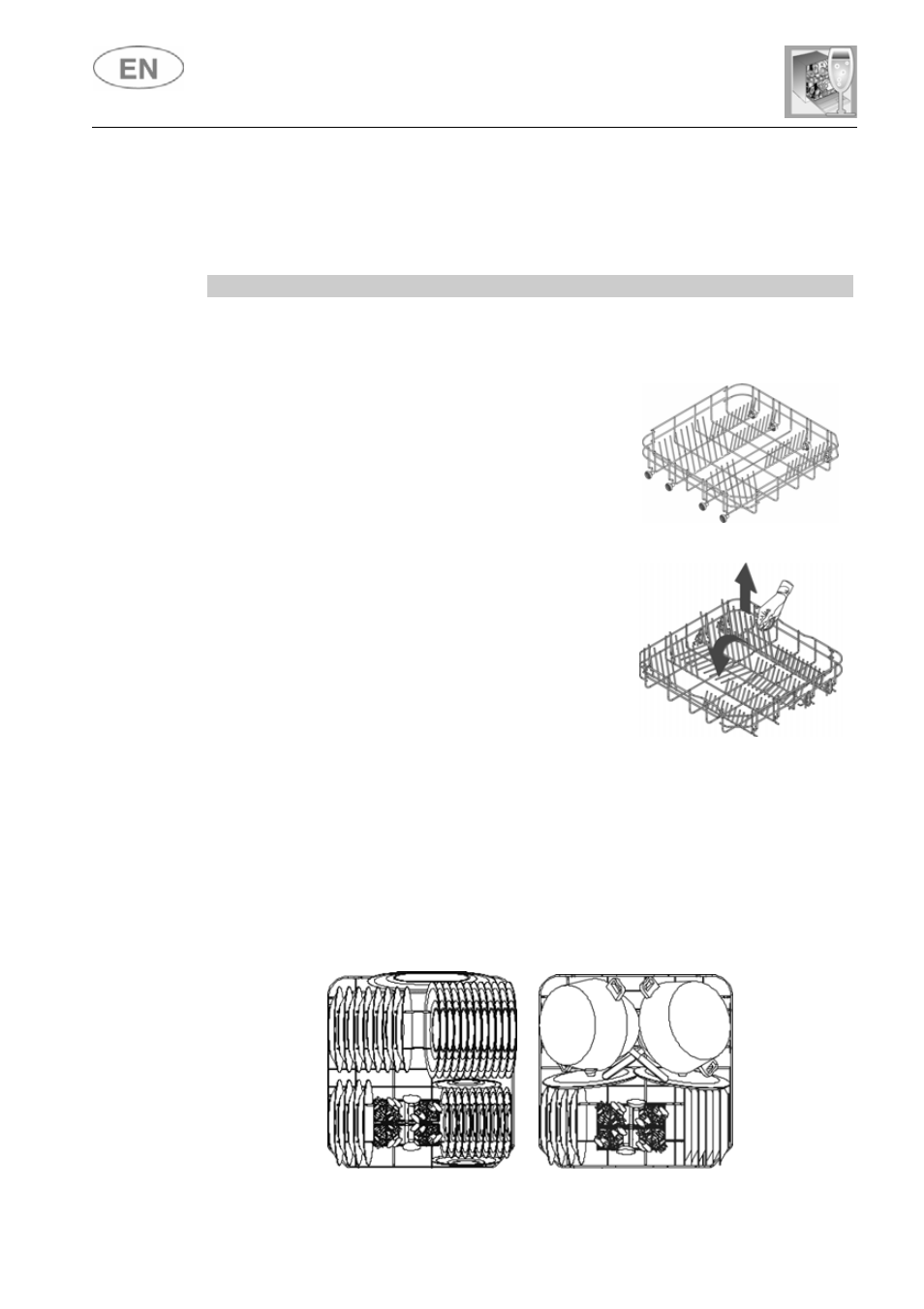 4 using the baskets, User instructions, Lower basket | Loading the lower basket | Smeg LSA643BPQ User Manual | Page 25 / 36