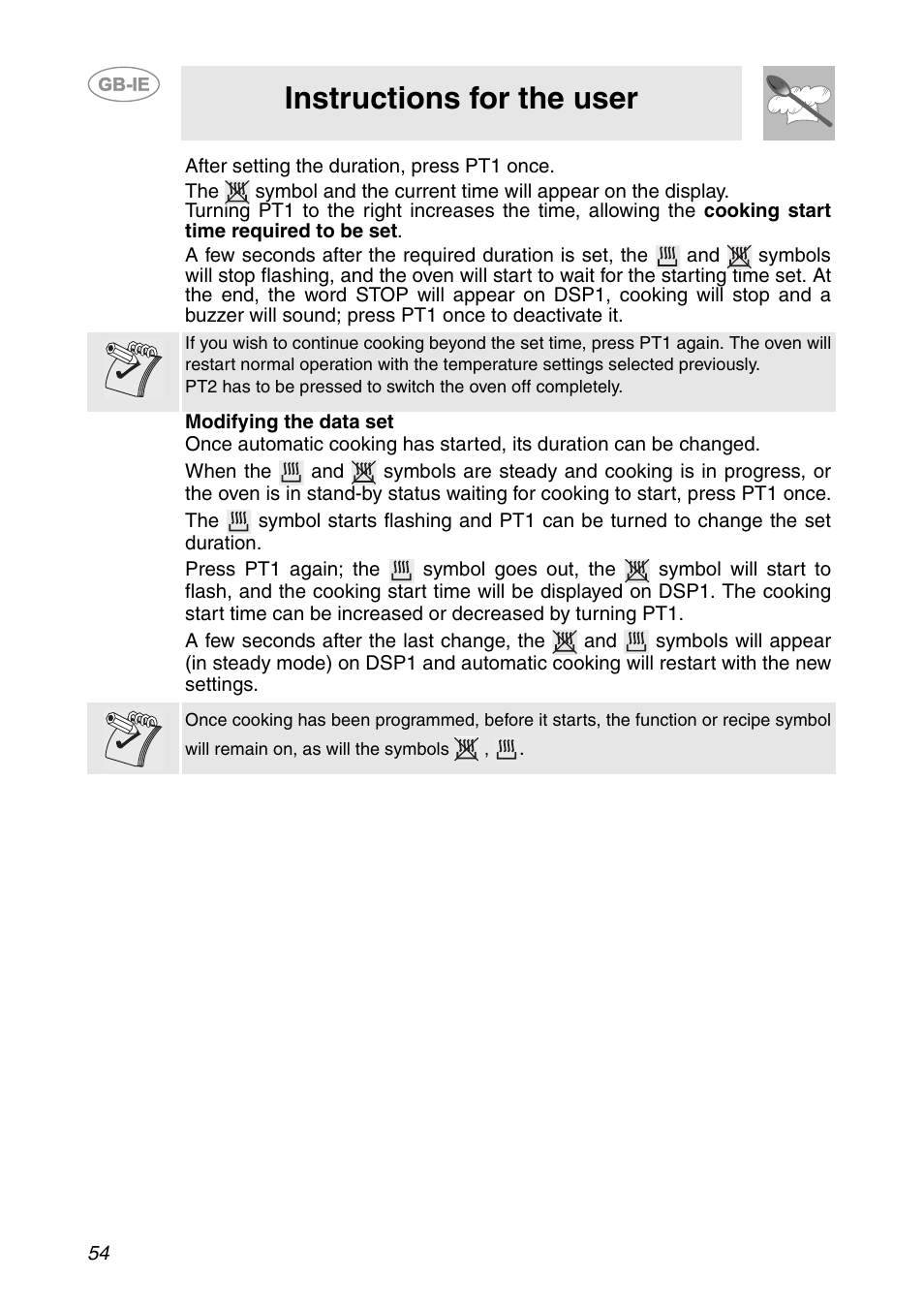 Instructions for the user | Smeg SC112-2 User Manual | Page 13 / 39