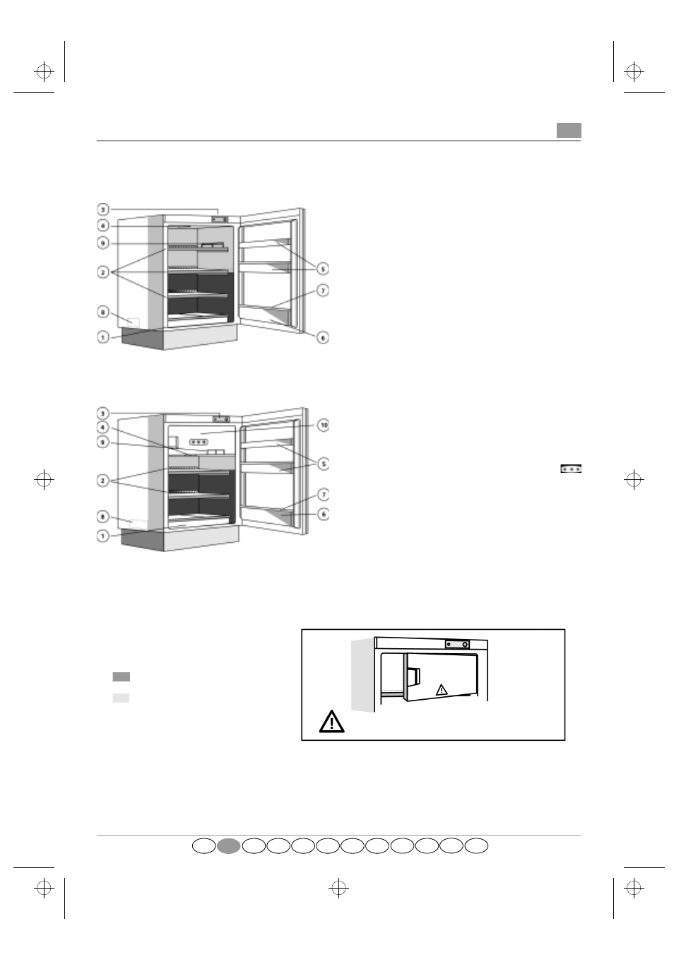 Uc 148 a/z product description sheet gb, A. refrigerator compartment, B. low temperature compartment if supplied | Smeg FR148A1 User Manual | Page 10 / 11