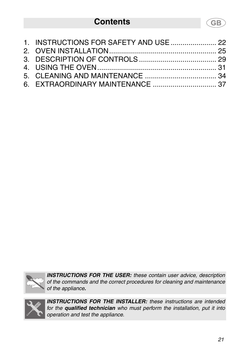 Smeg ALFA341XM User Manual | 18 pages