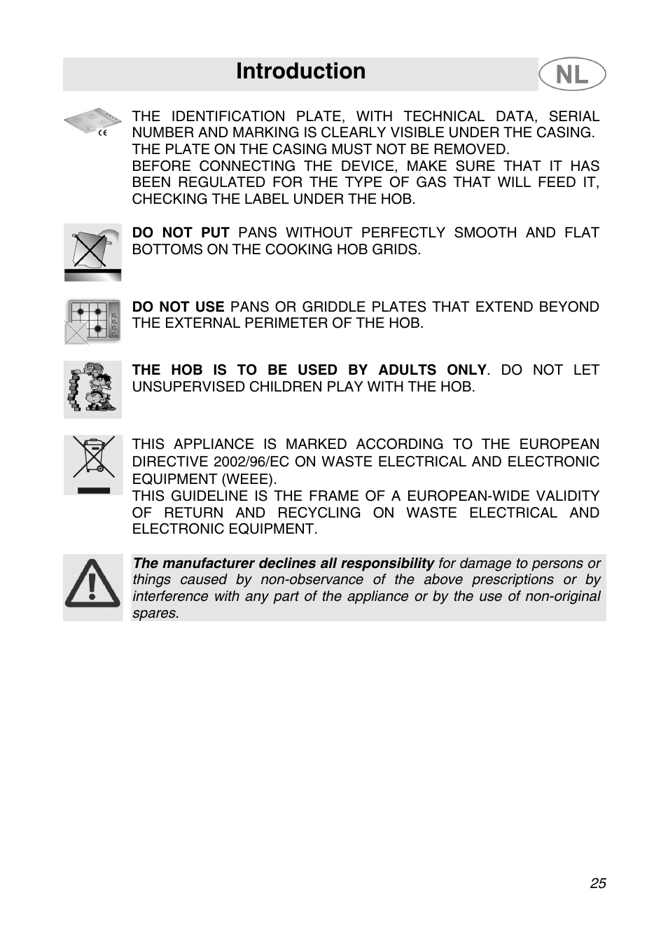 Introduction | Smeg GKC95-3 User Manual | Page 3 / 20