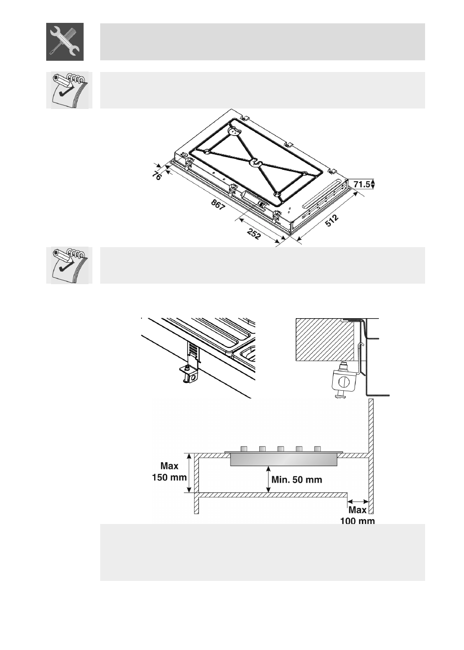Instructions for the installer | Smeg PGFA95F User Manual | Page 7 / 20