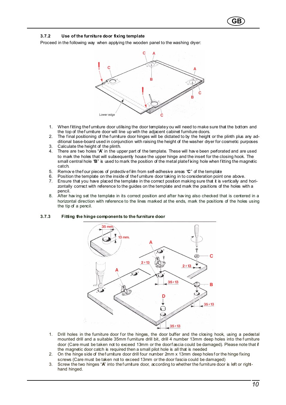 Smeg Integrated Washer WDI16BA User Manual | Page 10 / 31