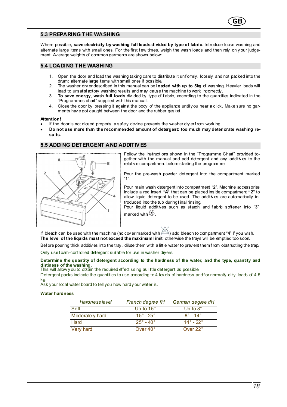 Smeg Integrated Washer WDI16BA User Manual | Page 18 / 31